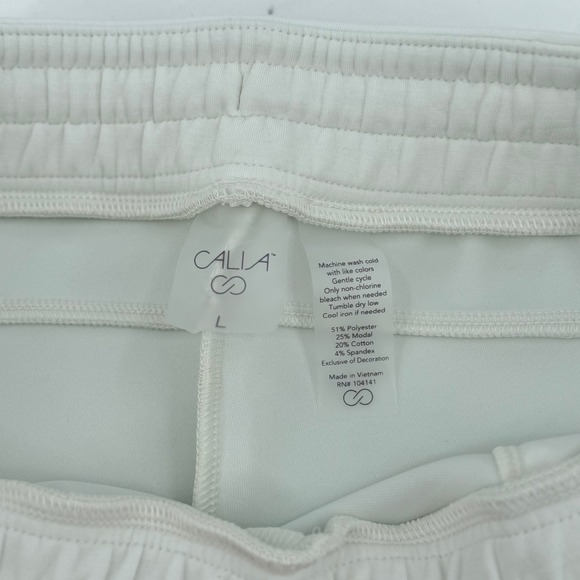 NWT CALIA Soft Scuba High Rise Jogger Pants Light Beige Athletic Casual Size Lg - Picture 5 of 5